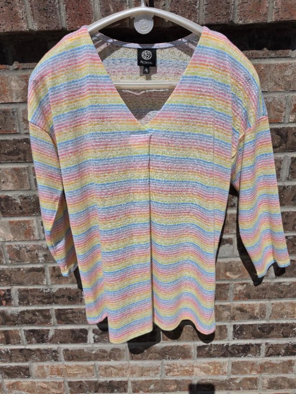Bobeau Colorful Summer Shirt Size L